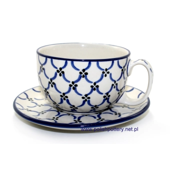 Filiżanka duża 0,35L + spodek dek. 27X Koronka